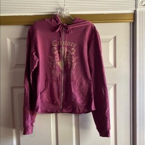 Juicy Couture pink Zippered Relaxed Hoodie size XL